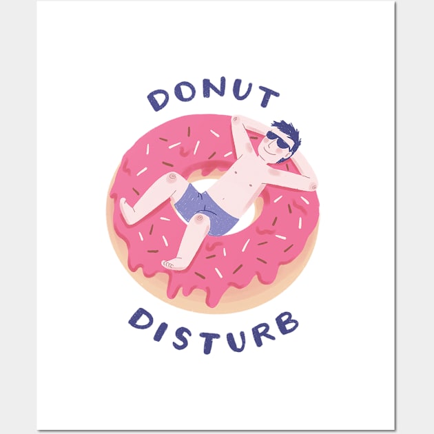 Donut Disturb - Boy Wall Art by leanzadoodles